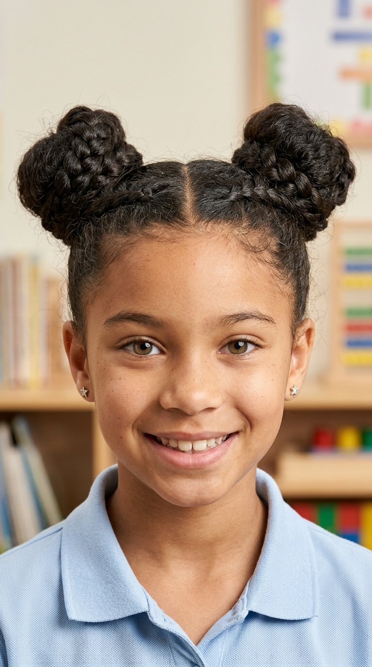 Playful Space Bun Updo