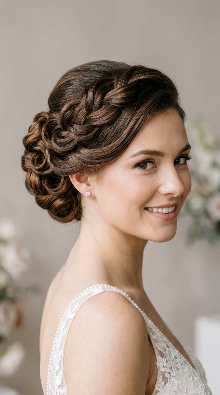 Polished Barrel Curl Updo