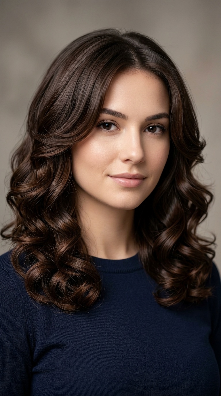 Polished Barrel Curls with Cheekbone Layers