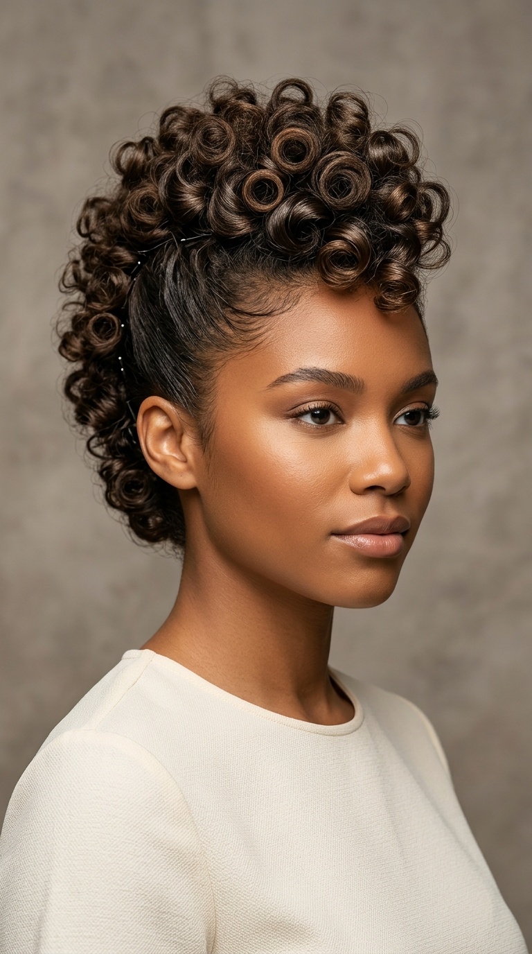 Polished Faux Hawk Updo