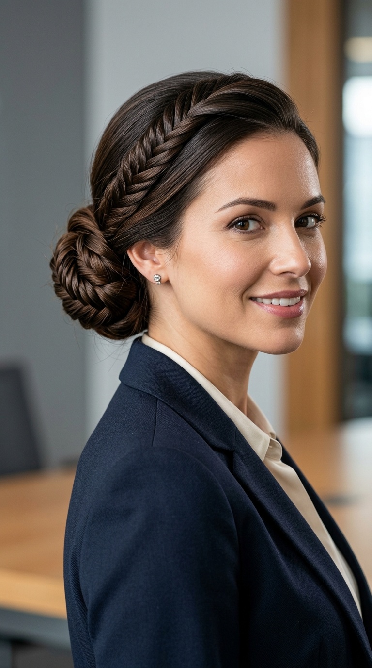 Polished Fishtail Low Bun