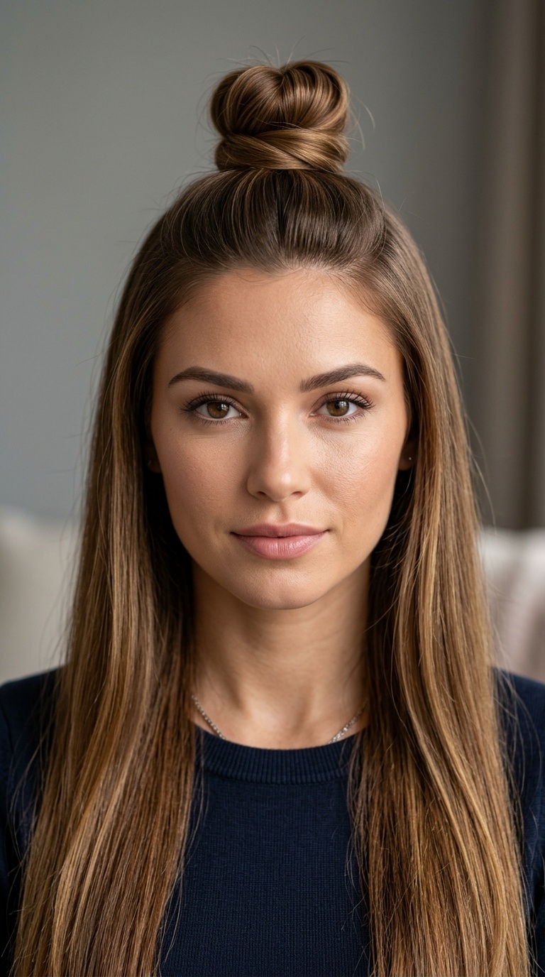 Polished Half-Up Top Knot