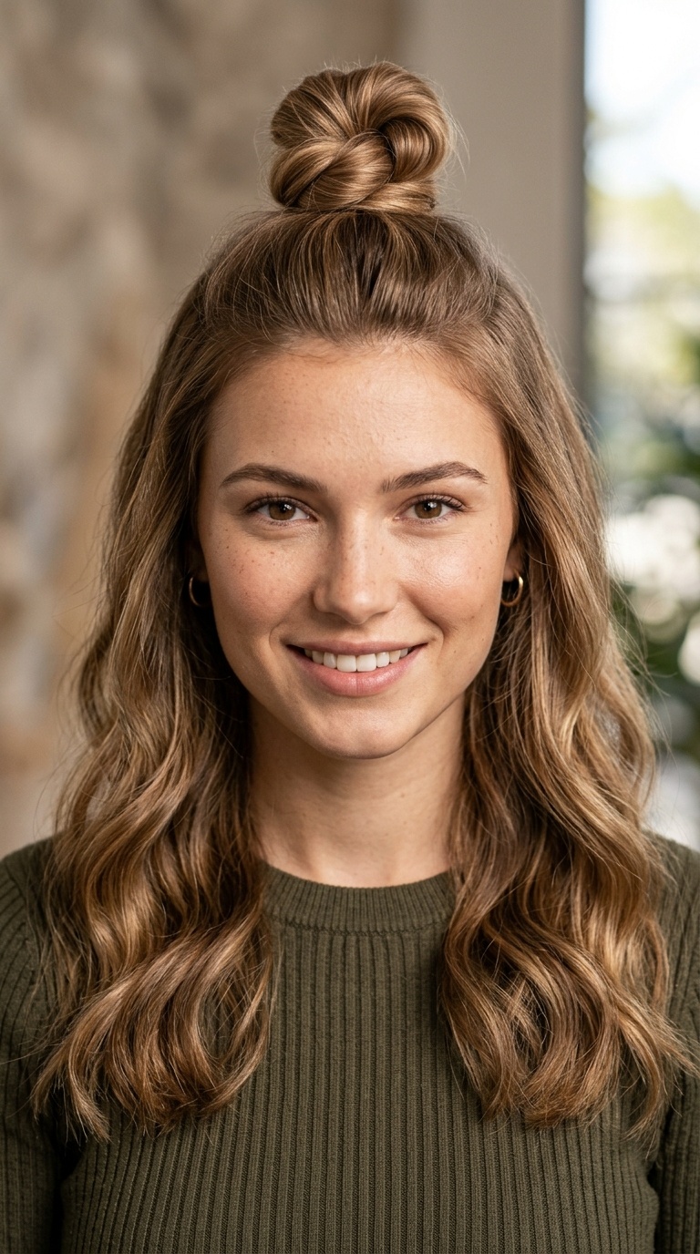 Polished Half-Up Top Knot