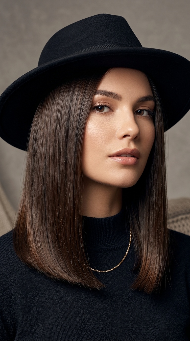 Polished Pin-Straight Hair