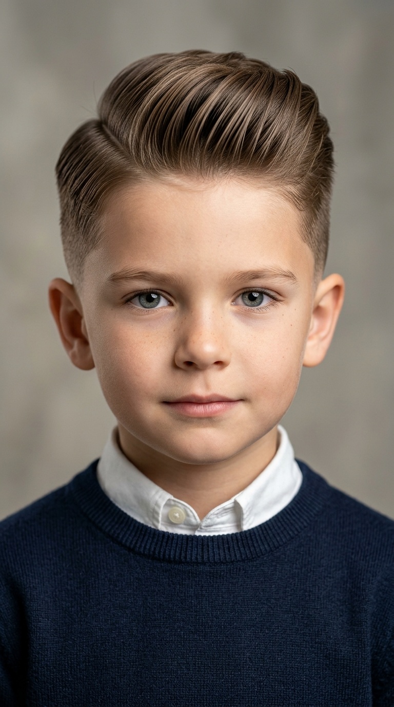 Polished Pompadour Side Part