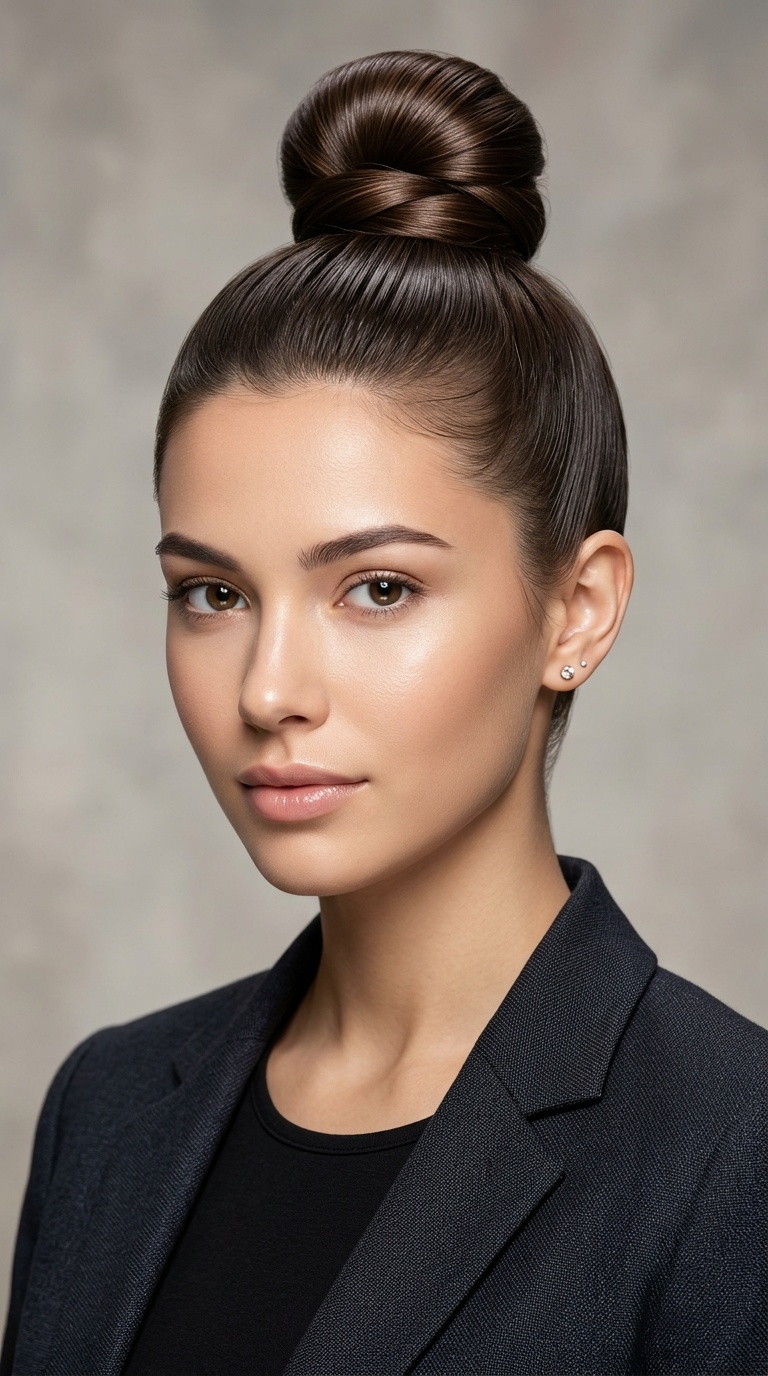 Polished Top Knot with Smooth Base