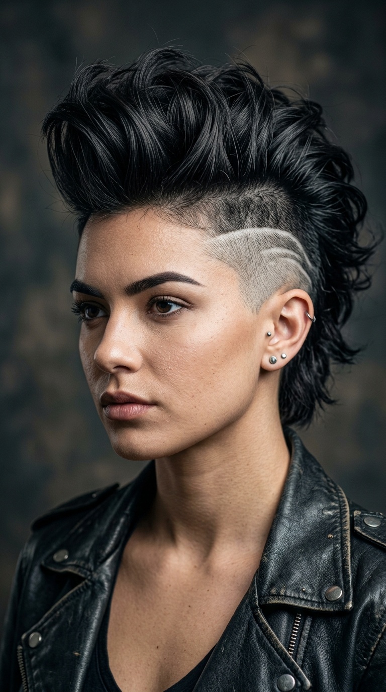 Pomp-Inspired Hawk with Silver Shaves