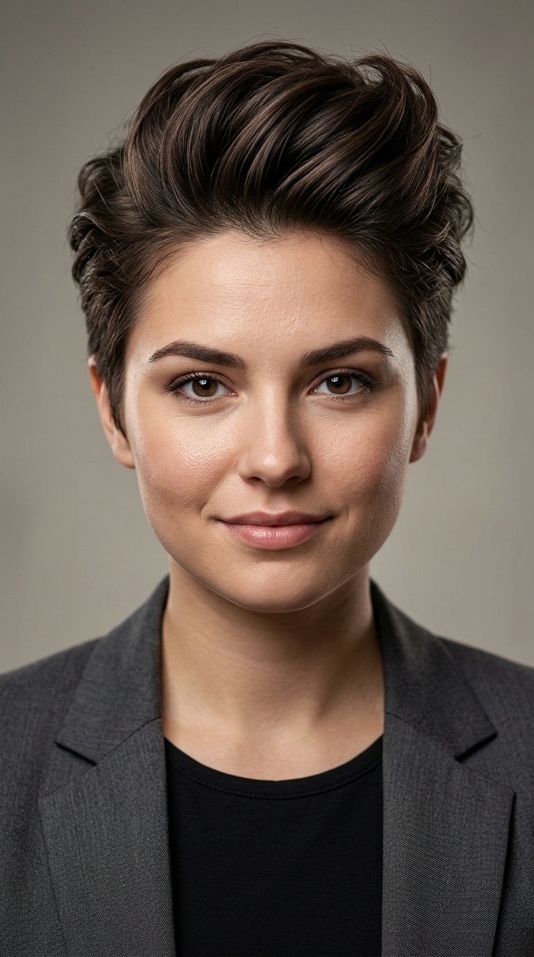 Pompadour-Inspired Pixie