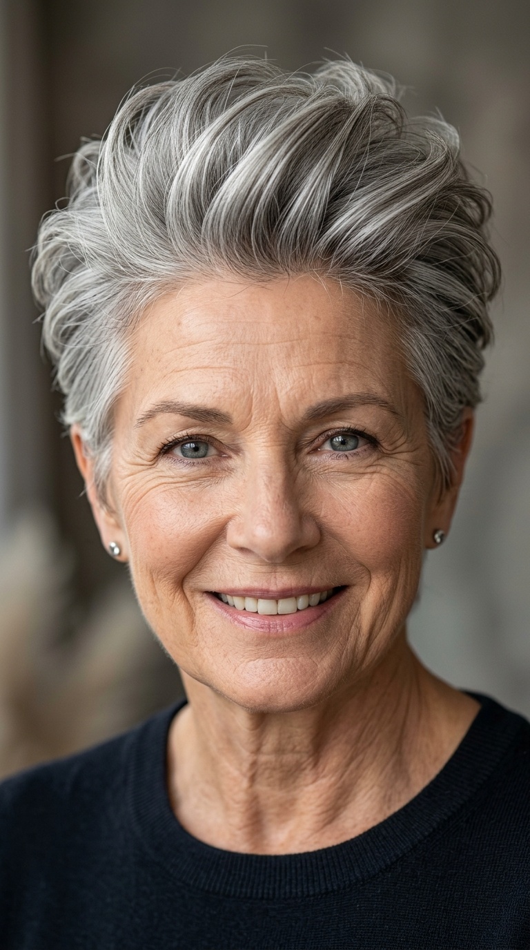 Pompadour-Inspired Short Cut