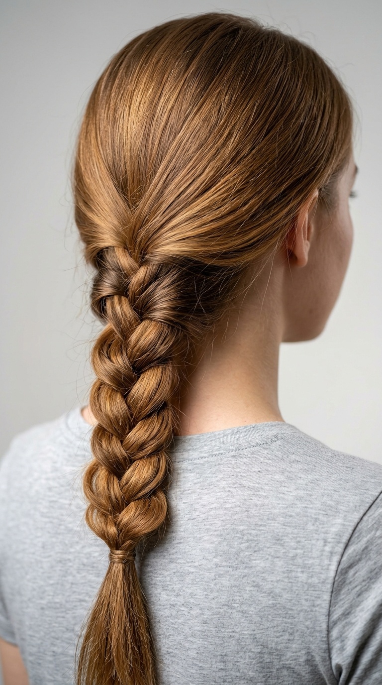 Pull-Through Braid at the Nape