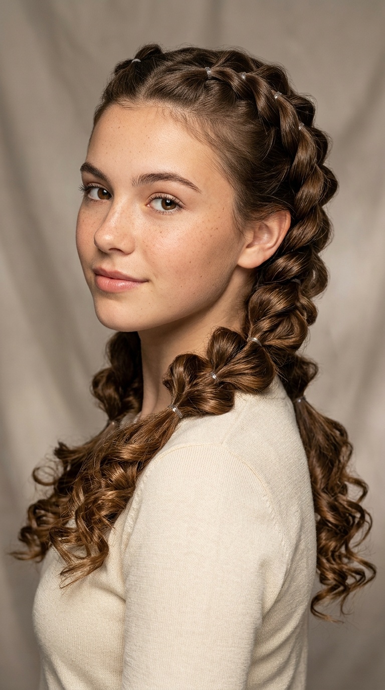 Pull-Through Braid with Glam Curls