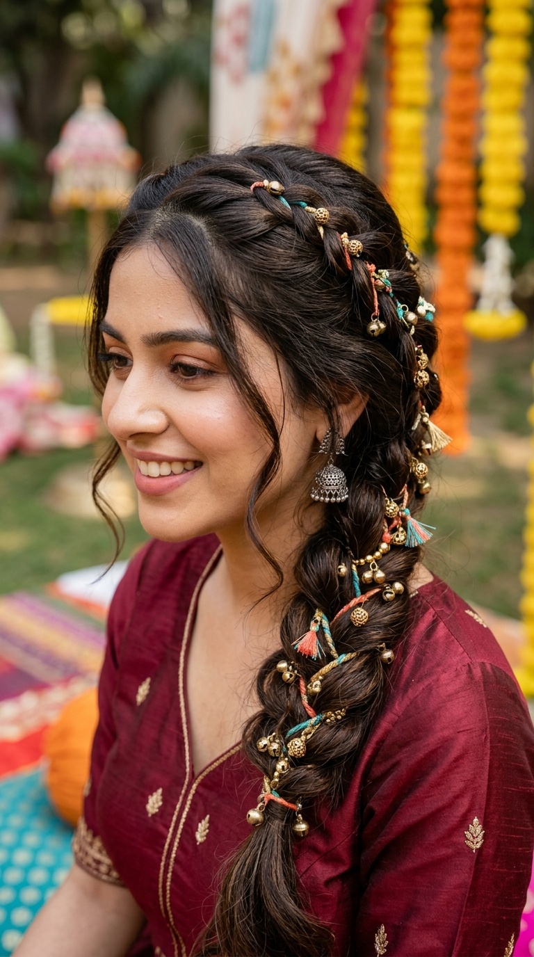 Pull-Through Braid with Tiny Charms