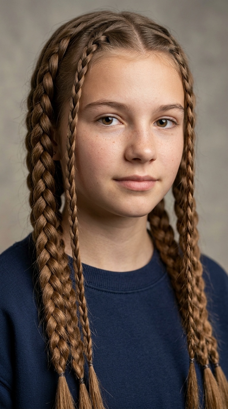 Pull-Through Front Braids