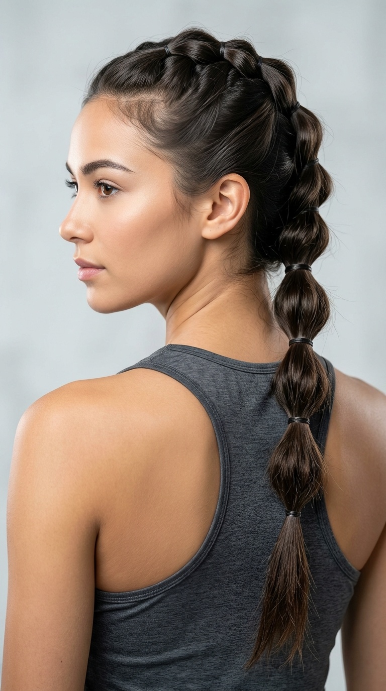 Pull-Through Sporty Bubble Braid