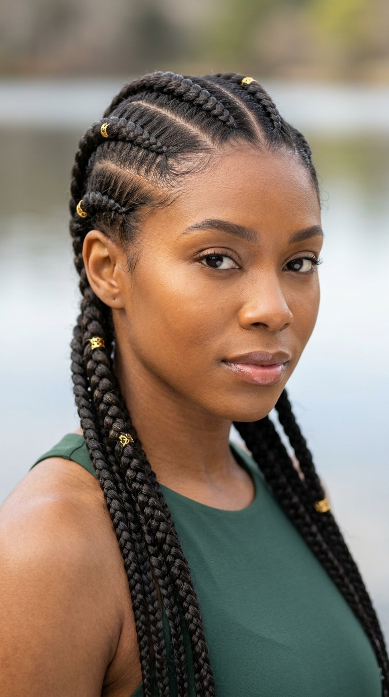 Quadruple Cornrow Braids