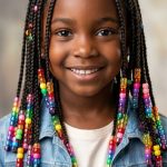 16 Kiddie Hairstyles for Kids Braids with Colourful Beads