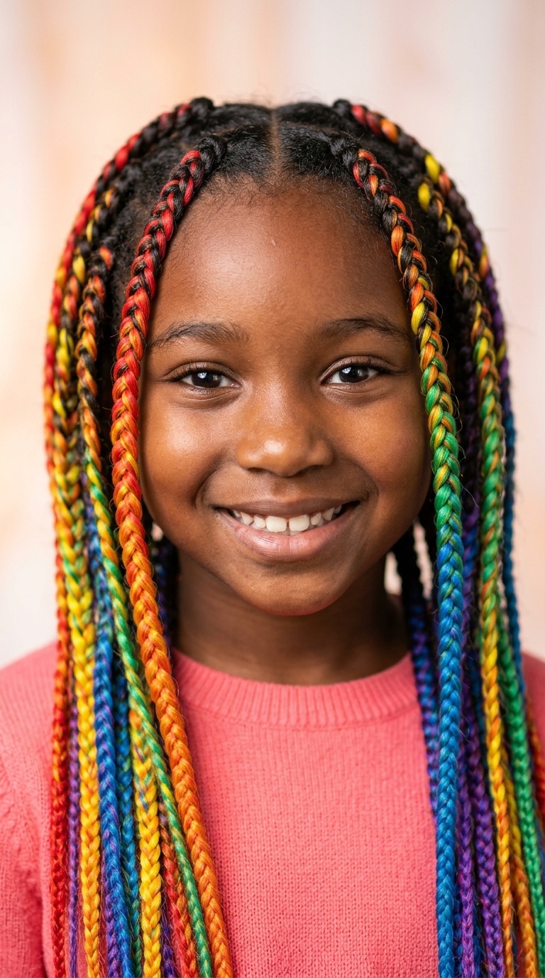 Rainbow Extension Box Braids