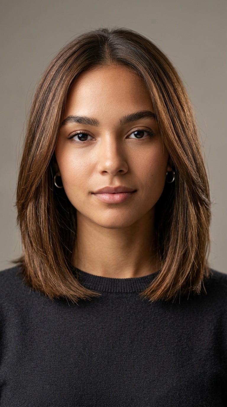 Razor-Cut Long Bob