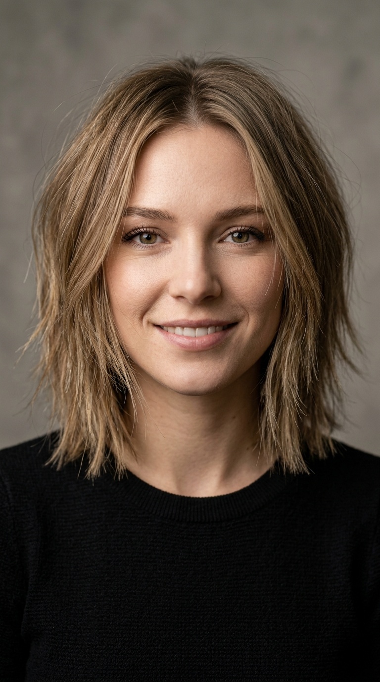 Razor-Cut Medium Bob