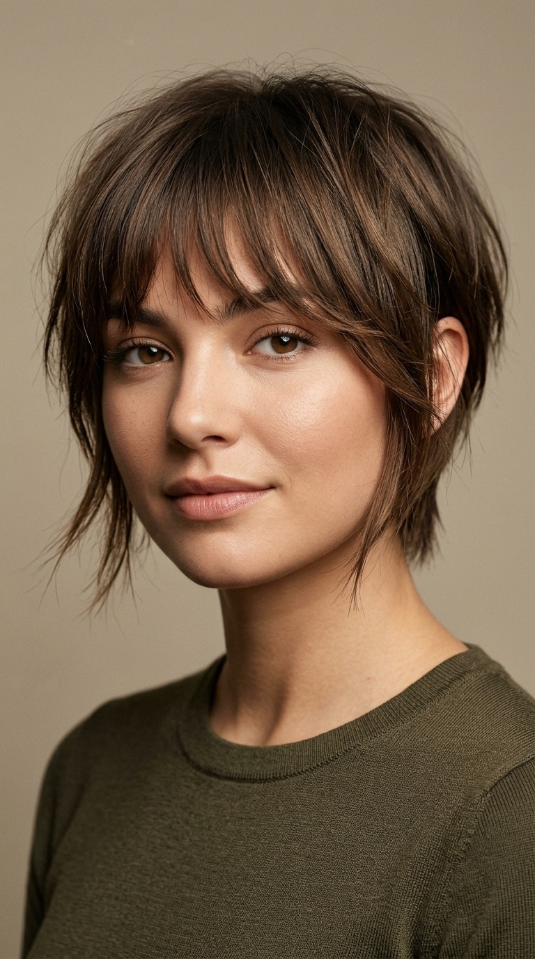 Razor-Cut Pixie with Longer Face-Framing