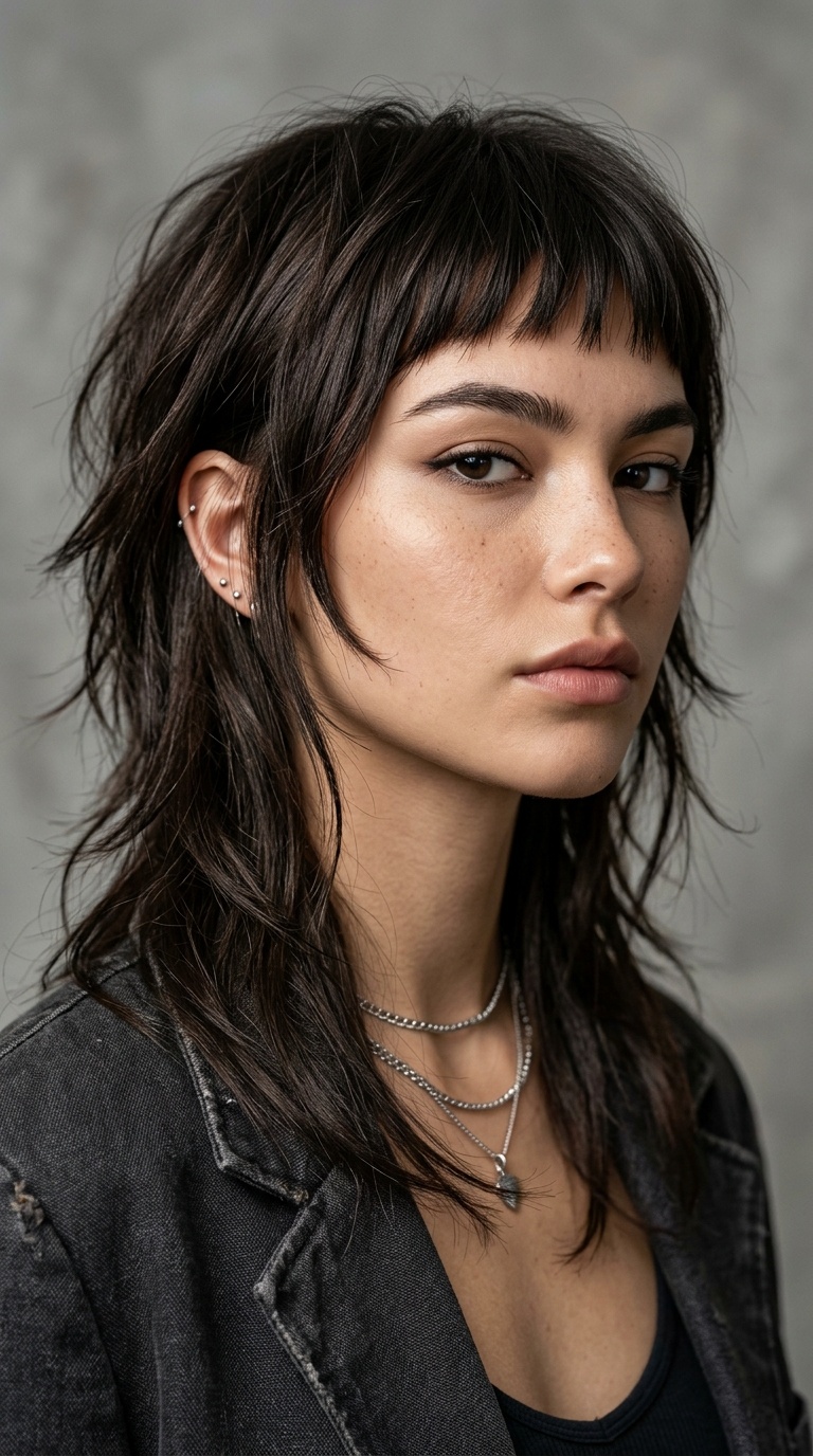 Razor-Cut Shag with Micro-Bangs
