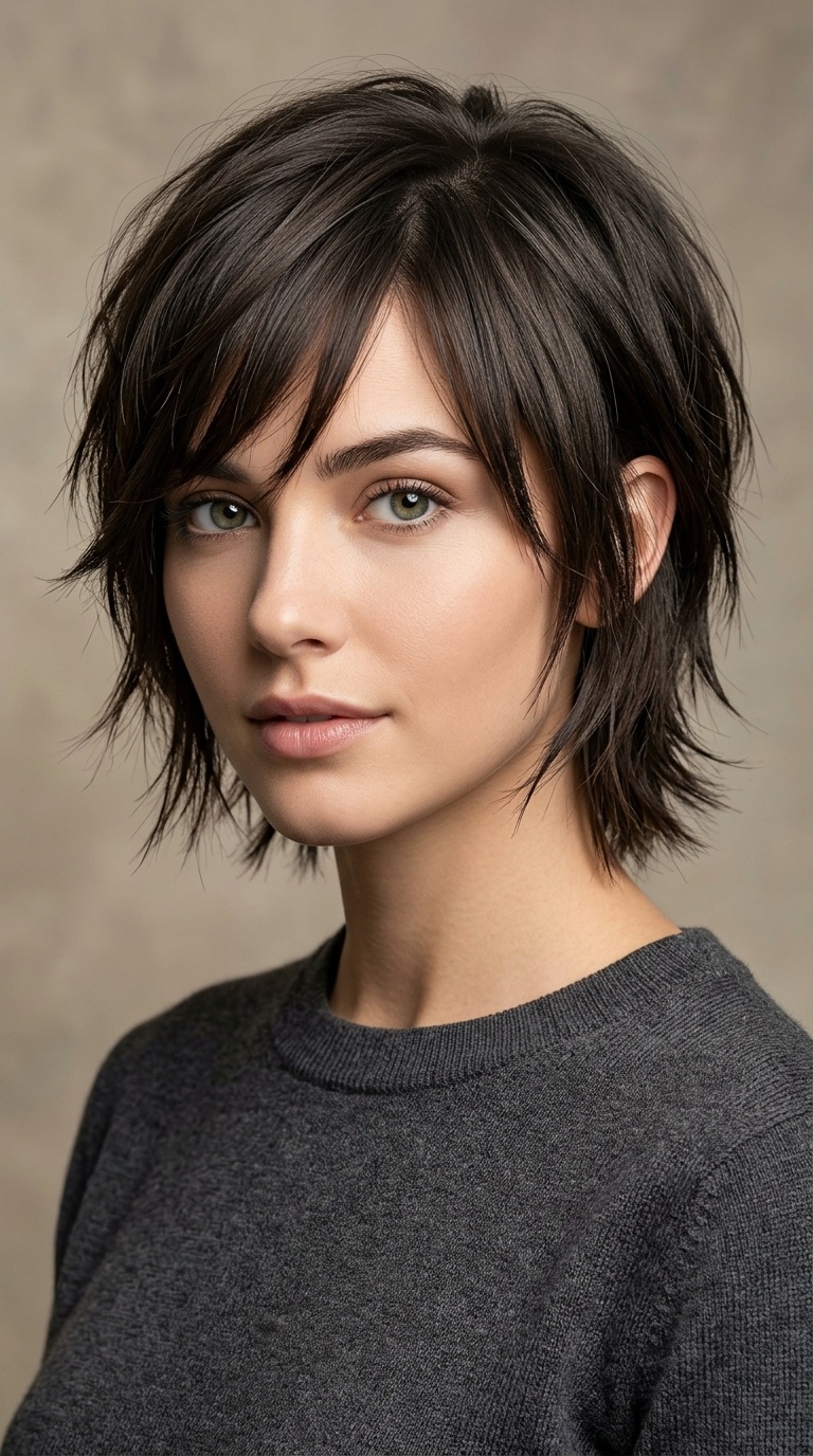 Razored Edges with Side Bangs