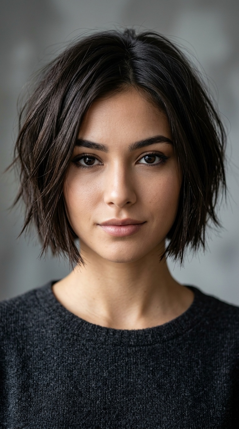Razored Edgy Bob