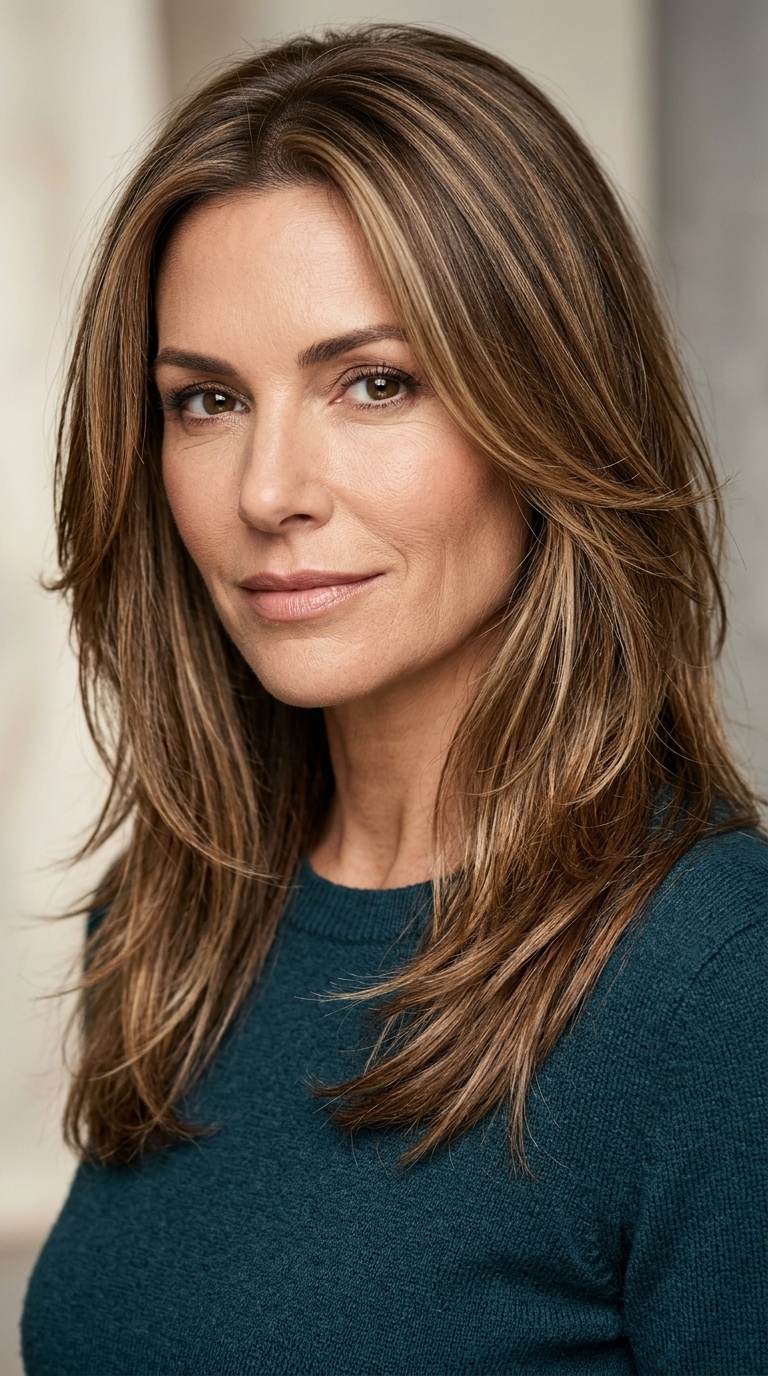 Razored Face-Framing Layers for Long Hair