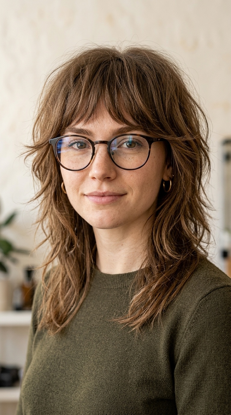 Razored Shag with Arched Fringe