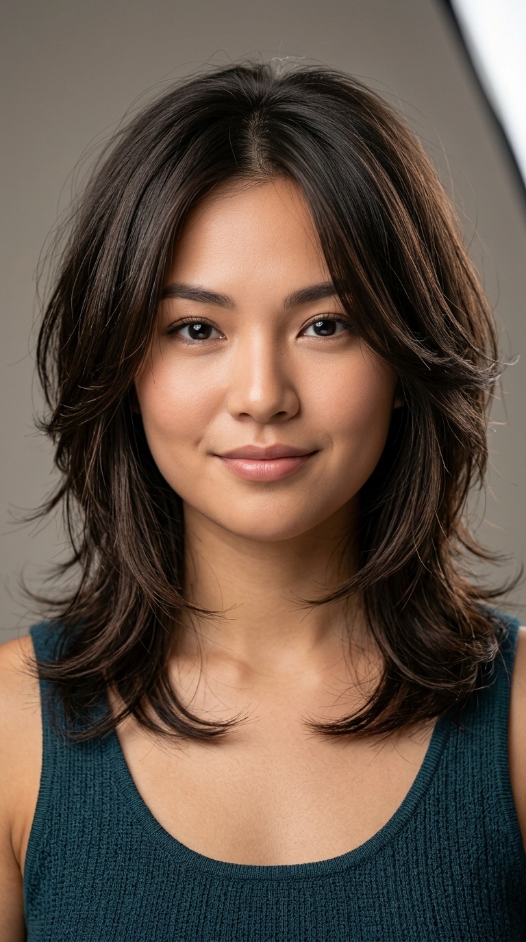 Razored Shoulder-Length Cut