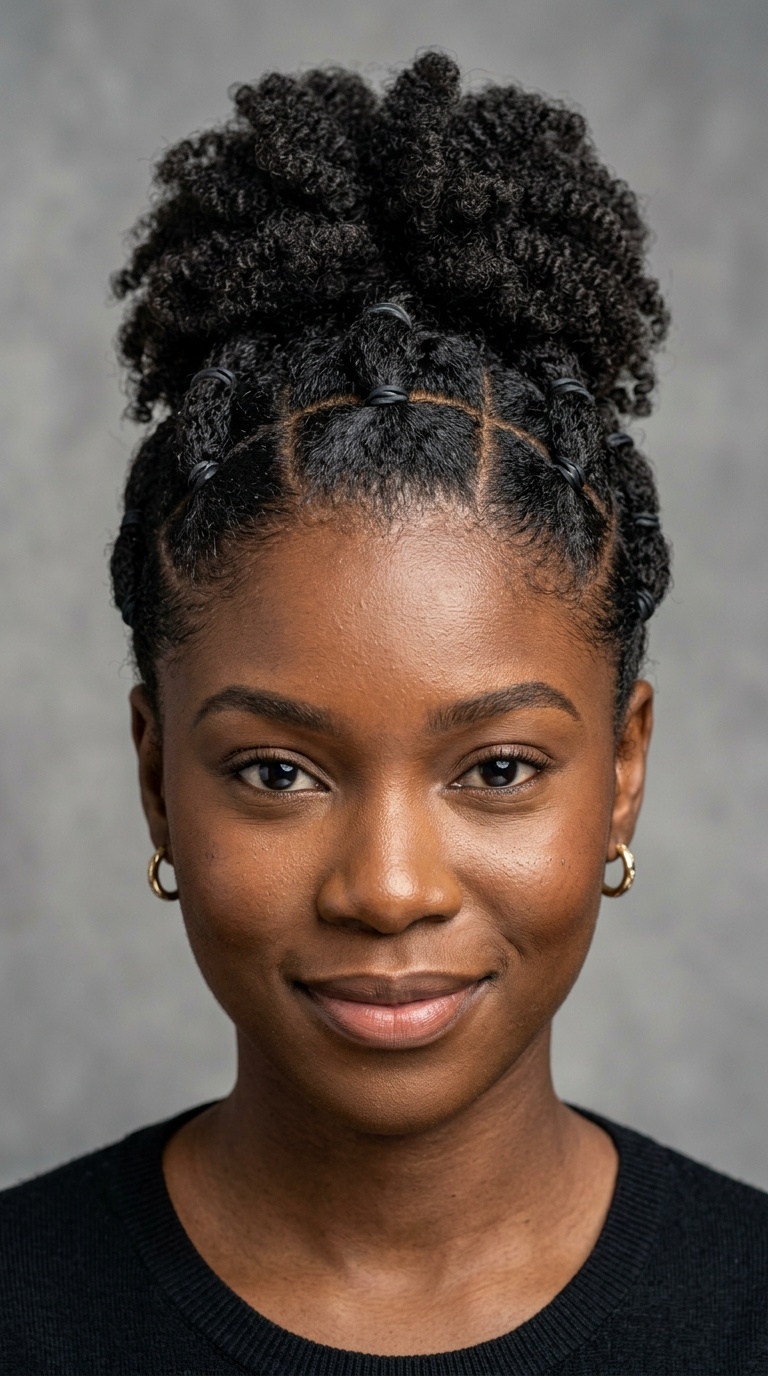 Rectangular Sectioned Ponytail