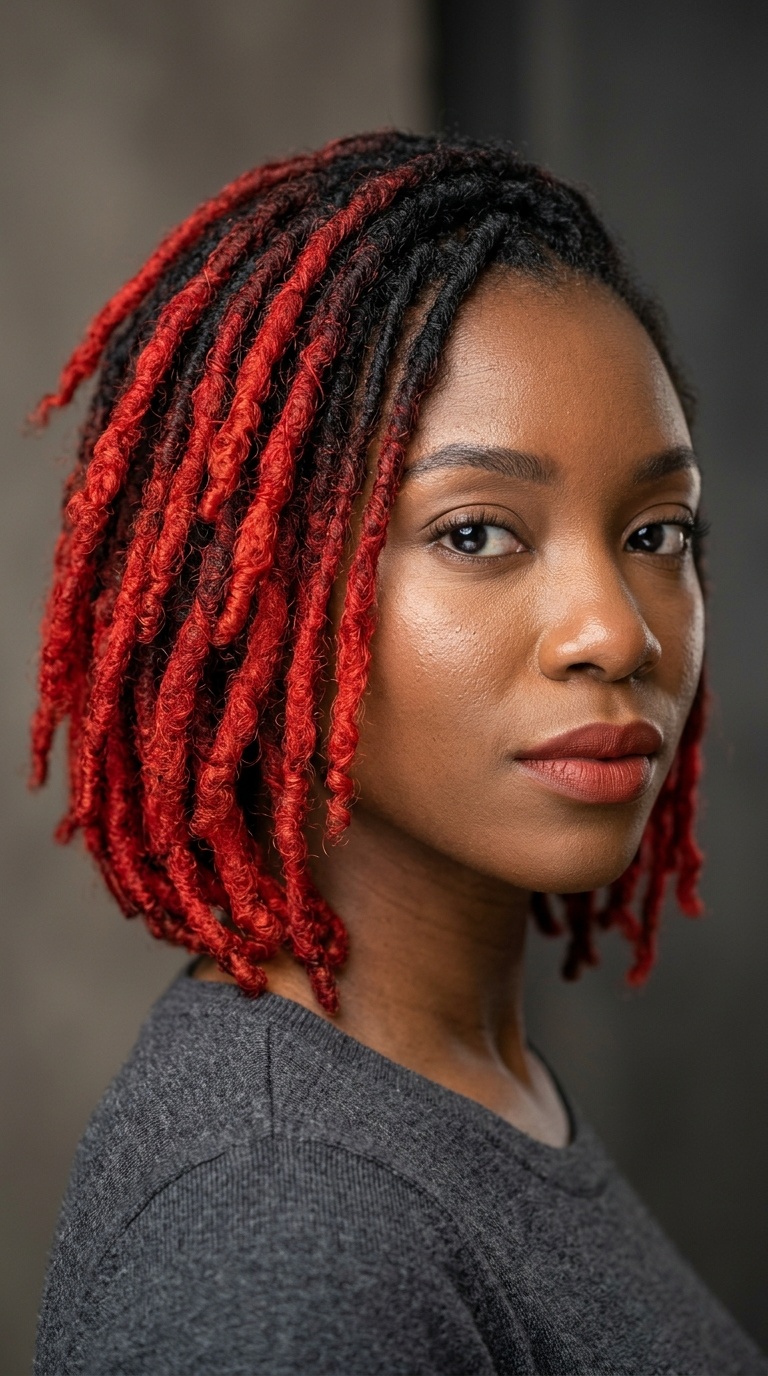 Red-Hot Ombre Locs
