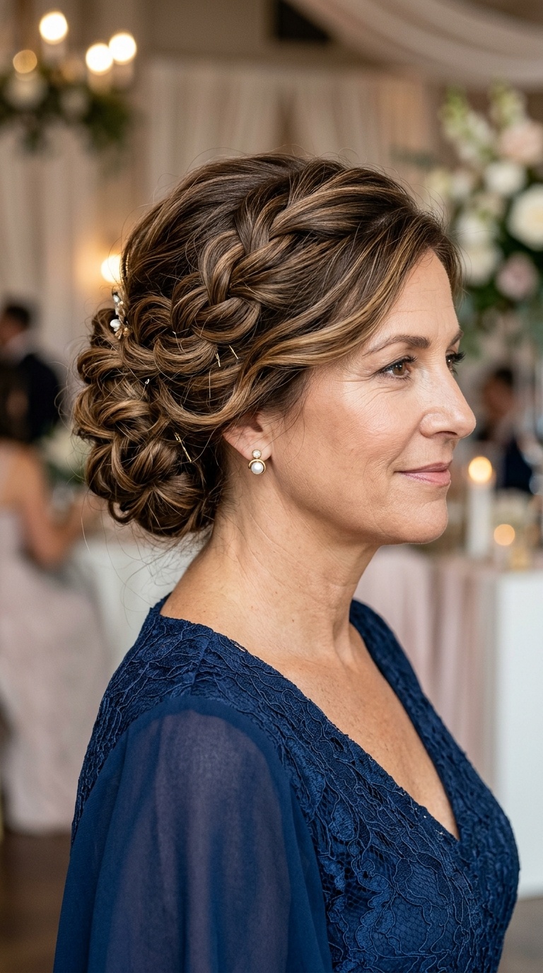Relaxed Greek-Inspired Knotted Updo