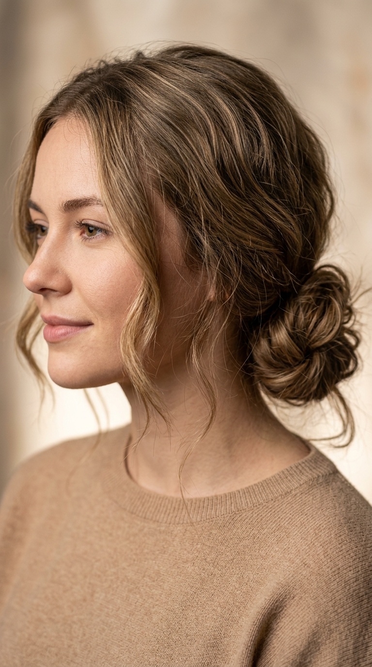 Relaxed Low Messy Bun
