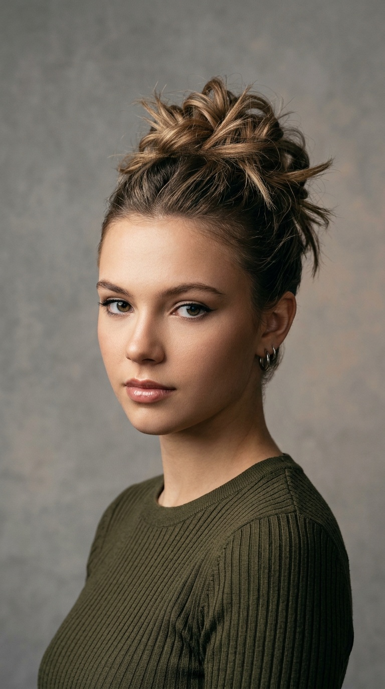 Retro 90s Spiky Updo