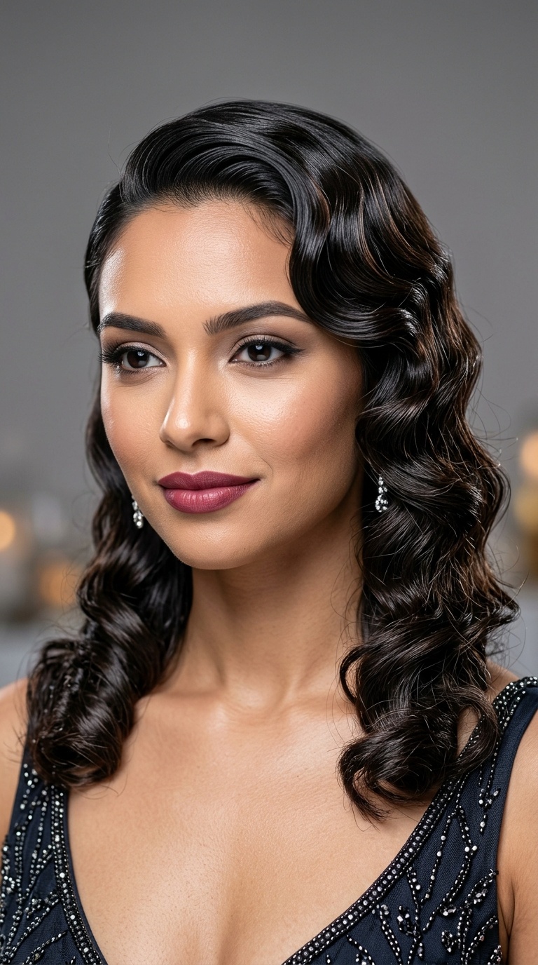 Retro Finger Waves with Modern Length