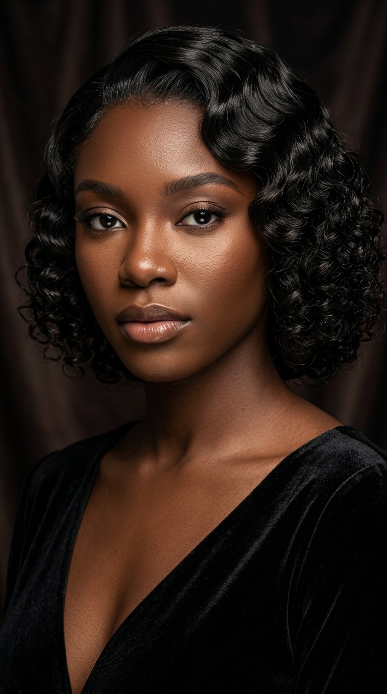Retro Glam Finger Waves and Coils