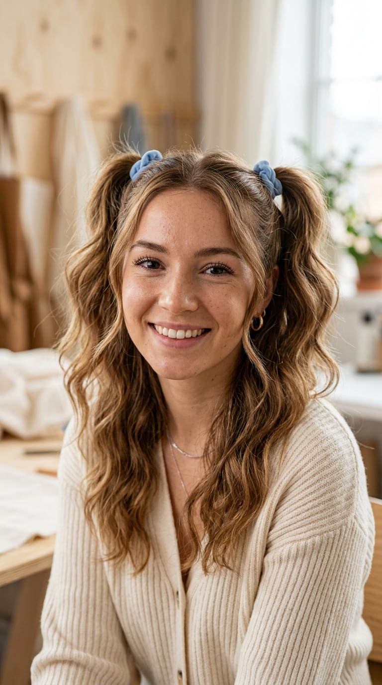 Retro Side Pigtails