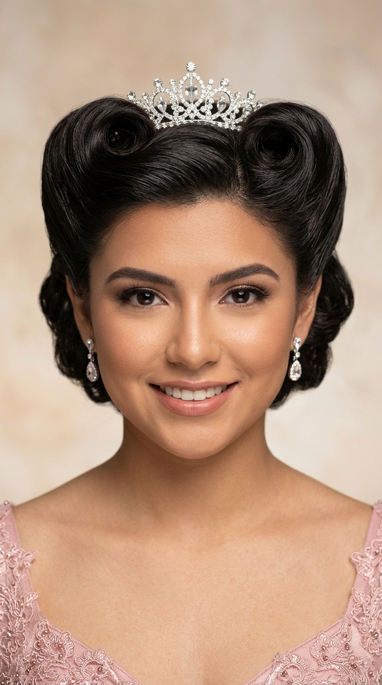 Retro Victory Rolls for Short Hair