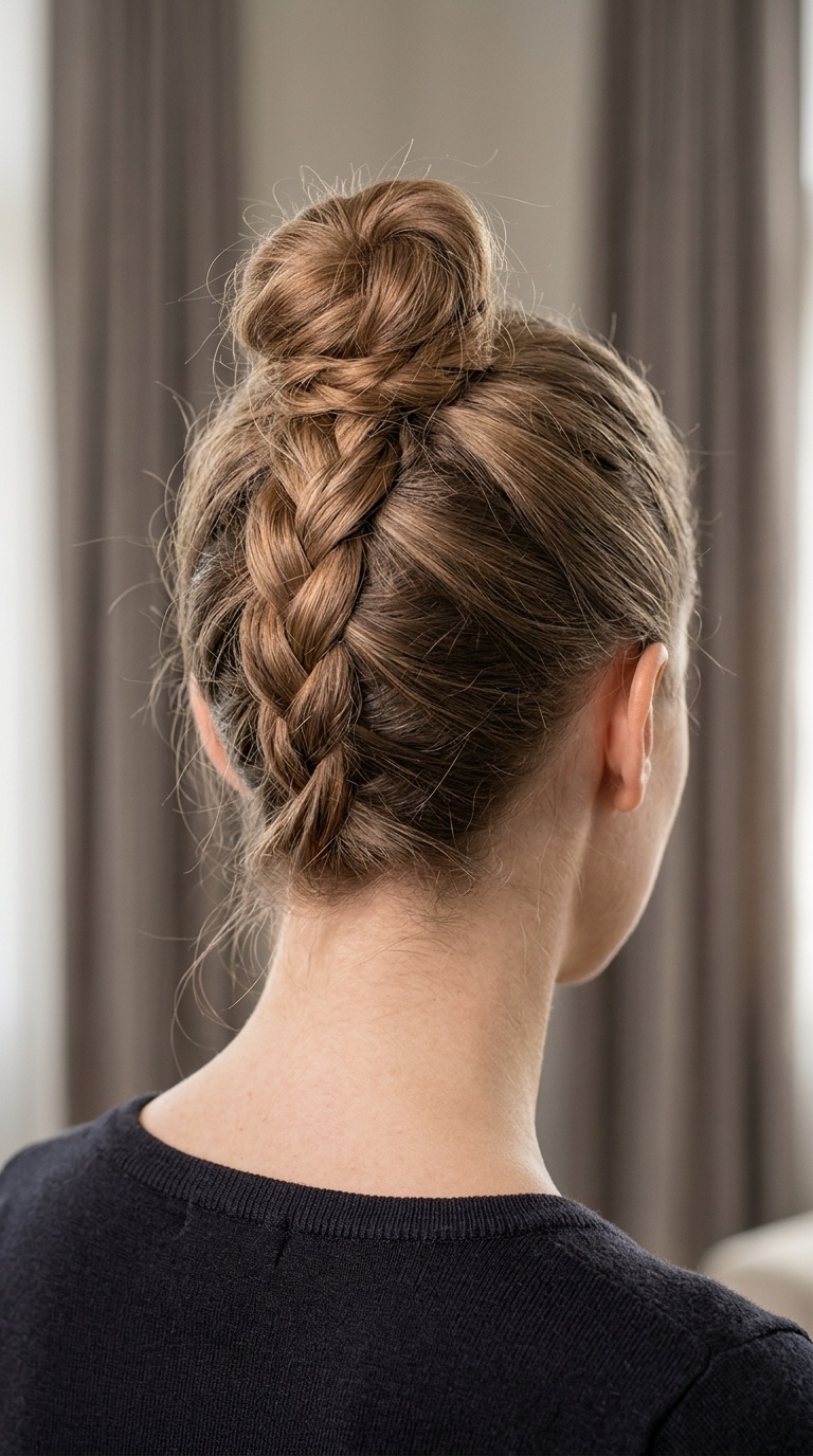Reverse French Braid Bun