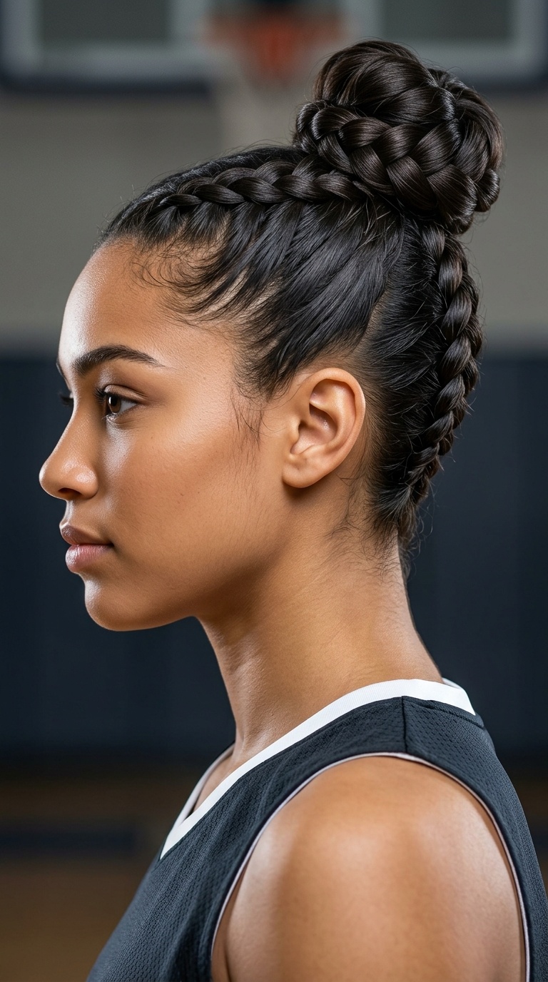 Reverse French Braid Bun