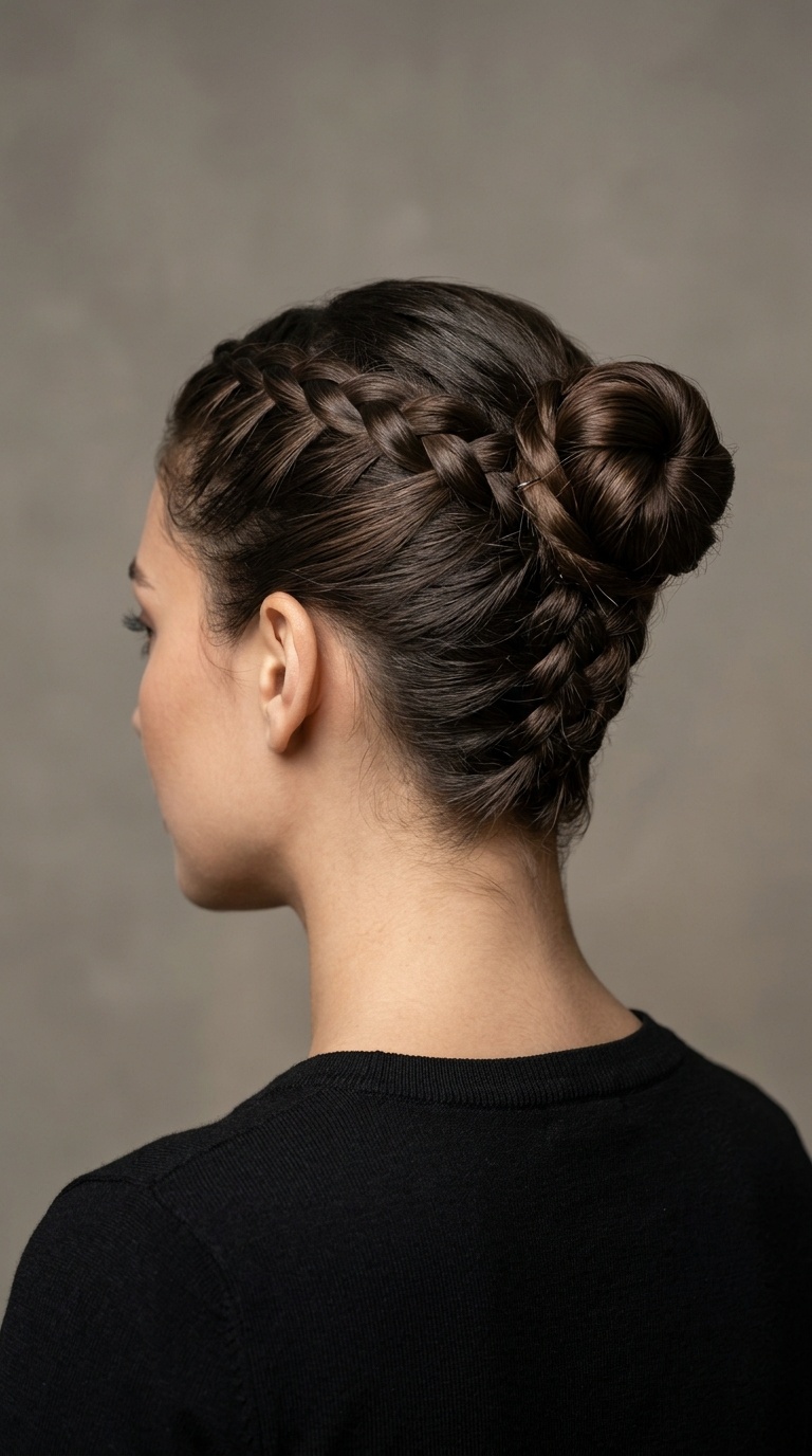 Reverse French Braid Bun
