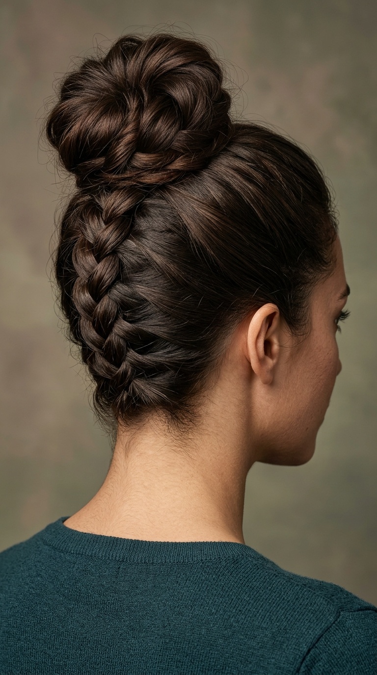 Reverse French Braid Bun