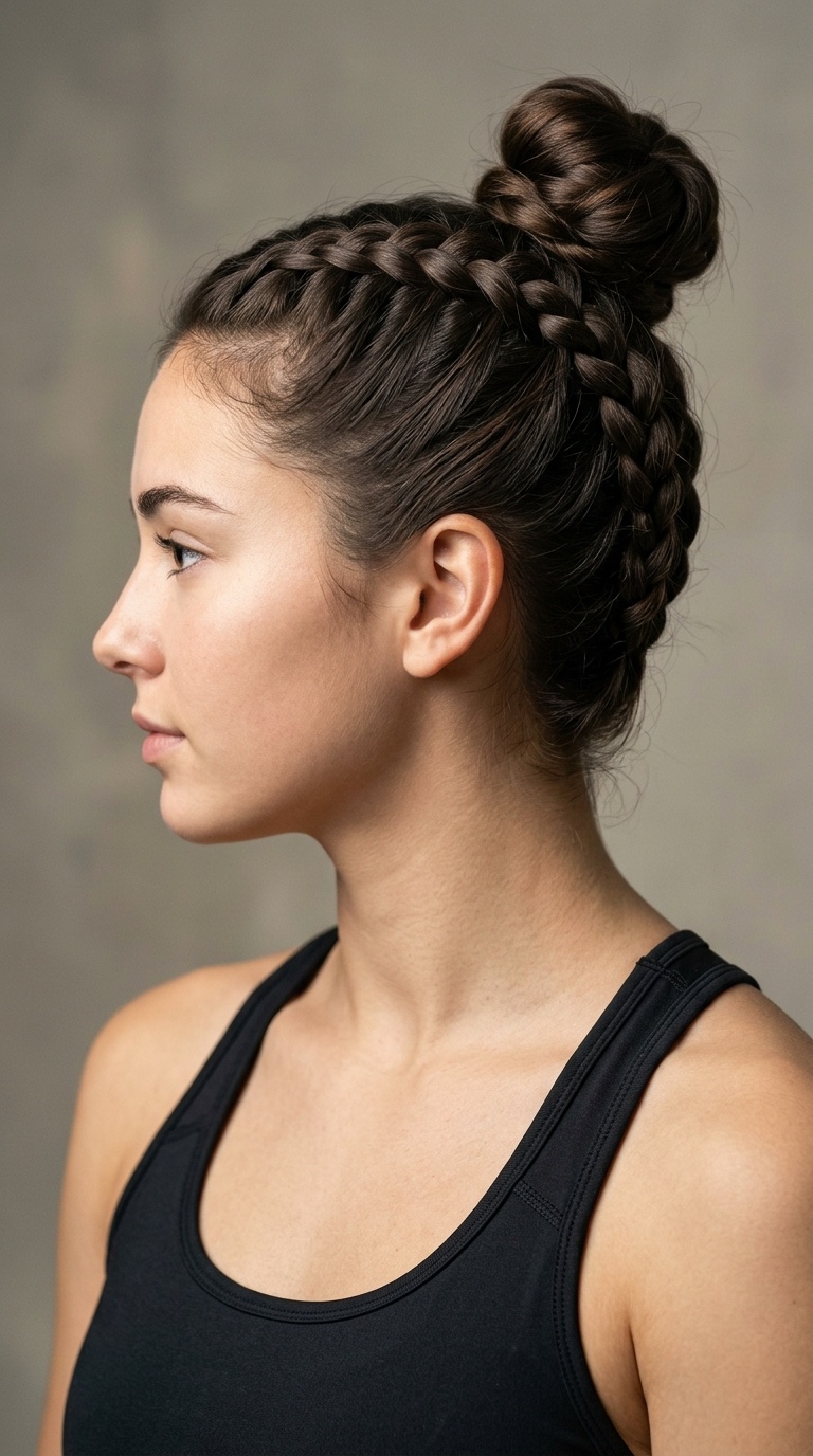 Reverse French Braid Bun