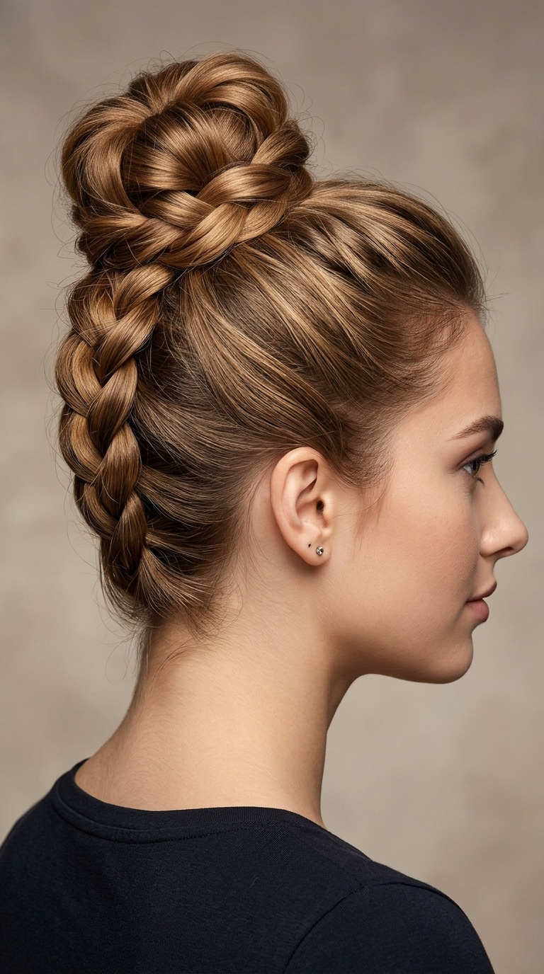 Reverse French Braid Updo