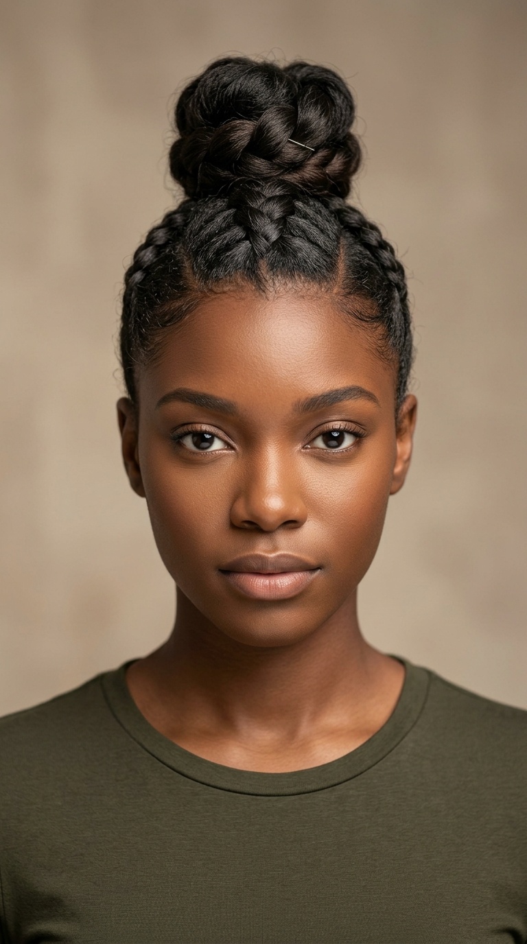 Reversed Braided Top Knot