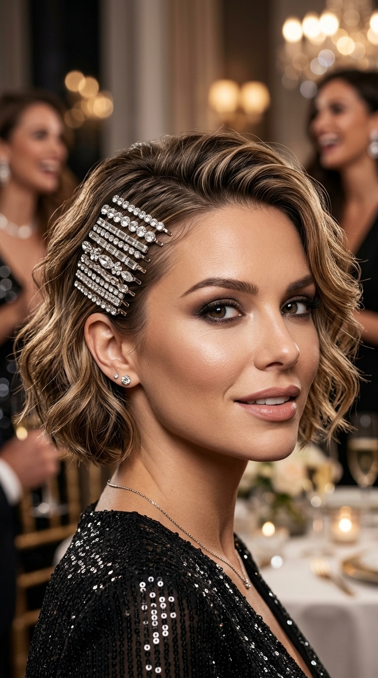 Rhinestone Bobby Pin Stack