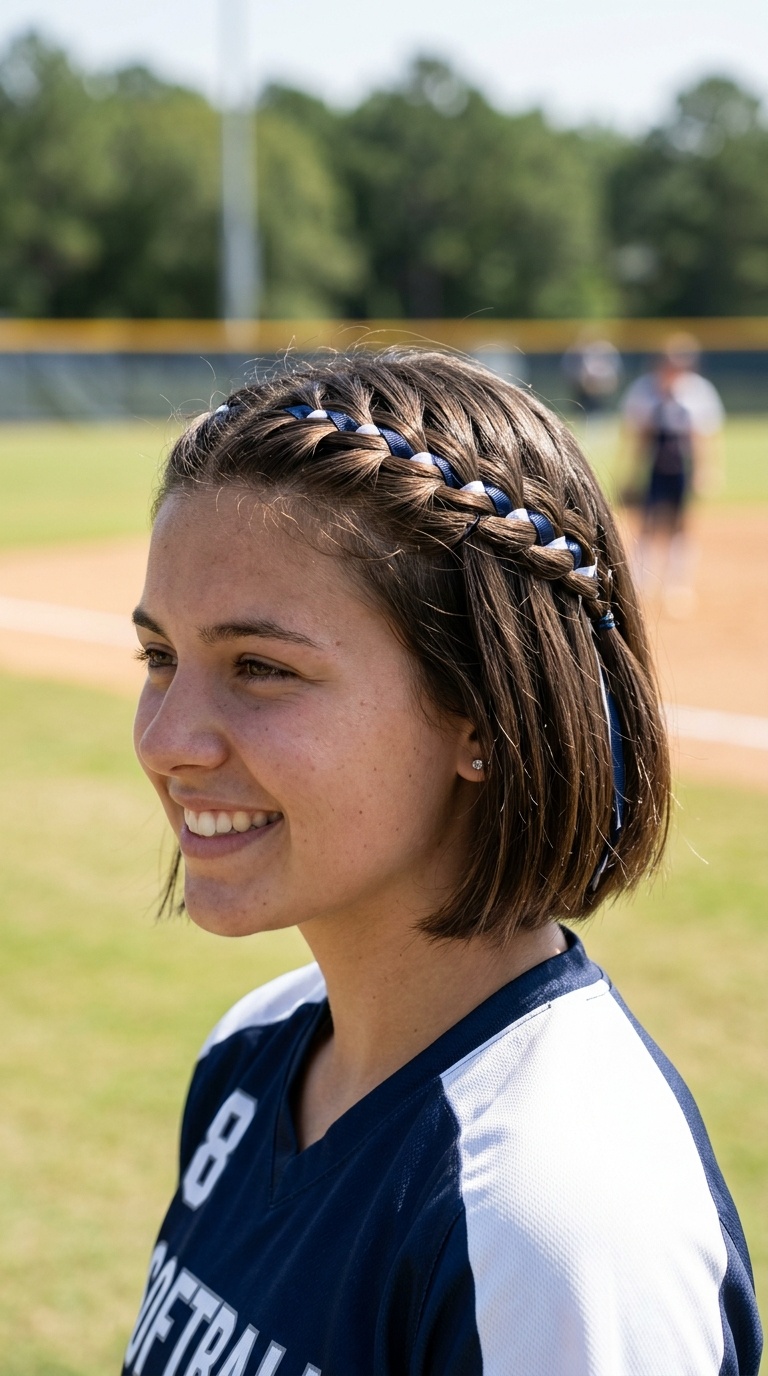 Ribbon-Infused Waterfall Braid