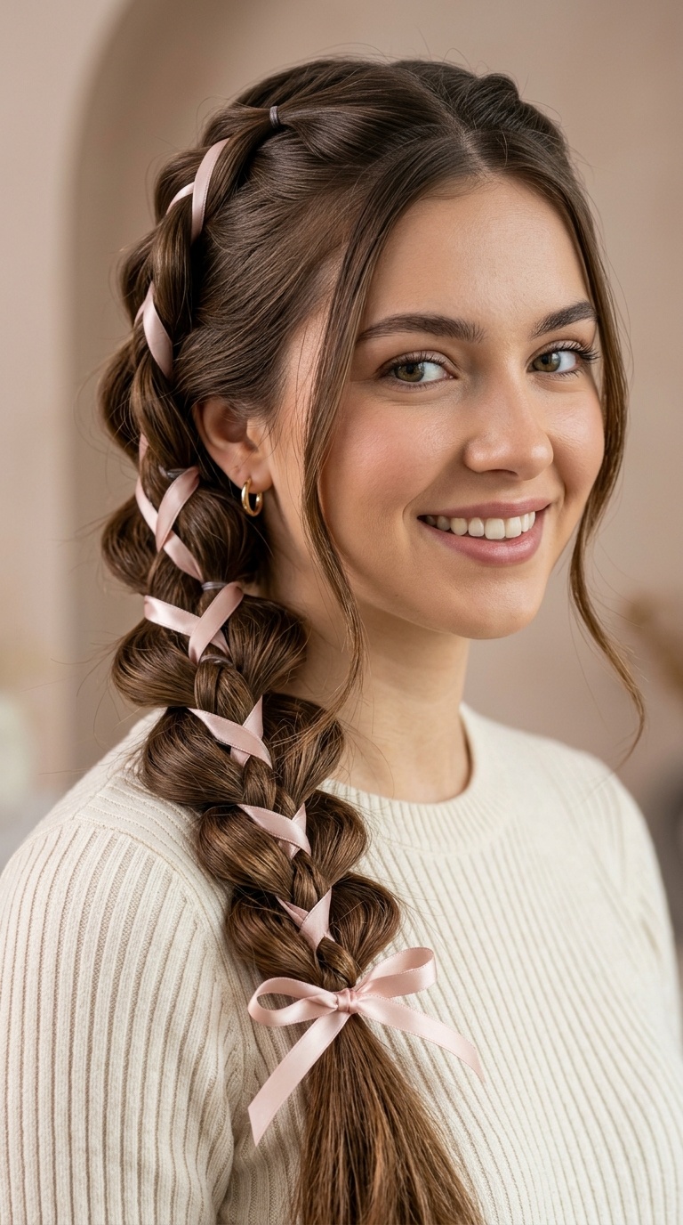 Ribbon-Laced Bubble Braid