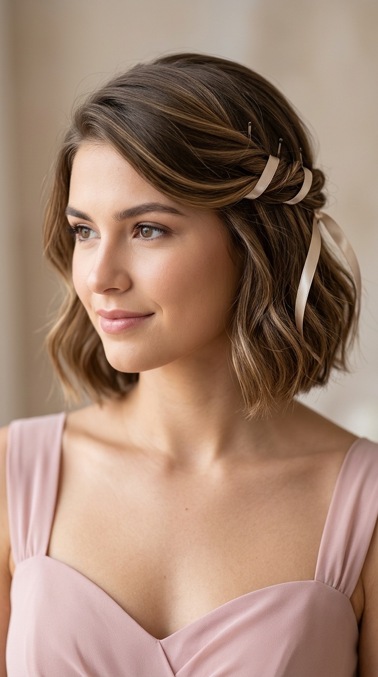 Ribbon-Wrapped Side Pin